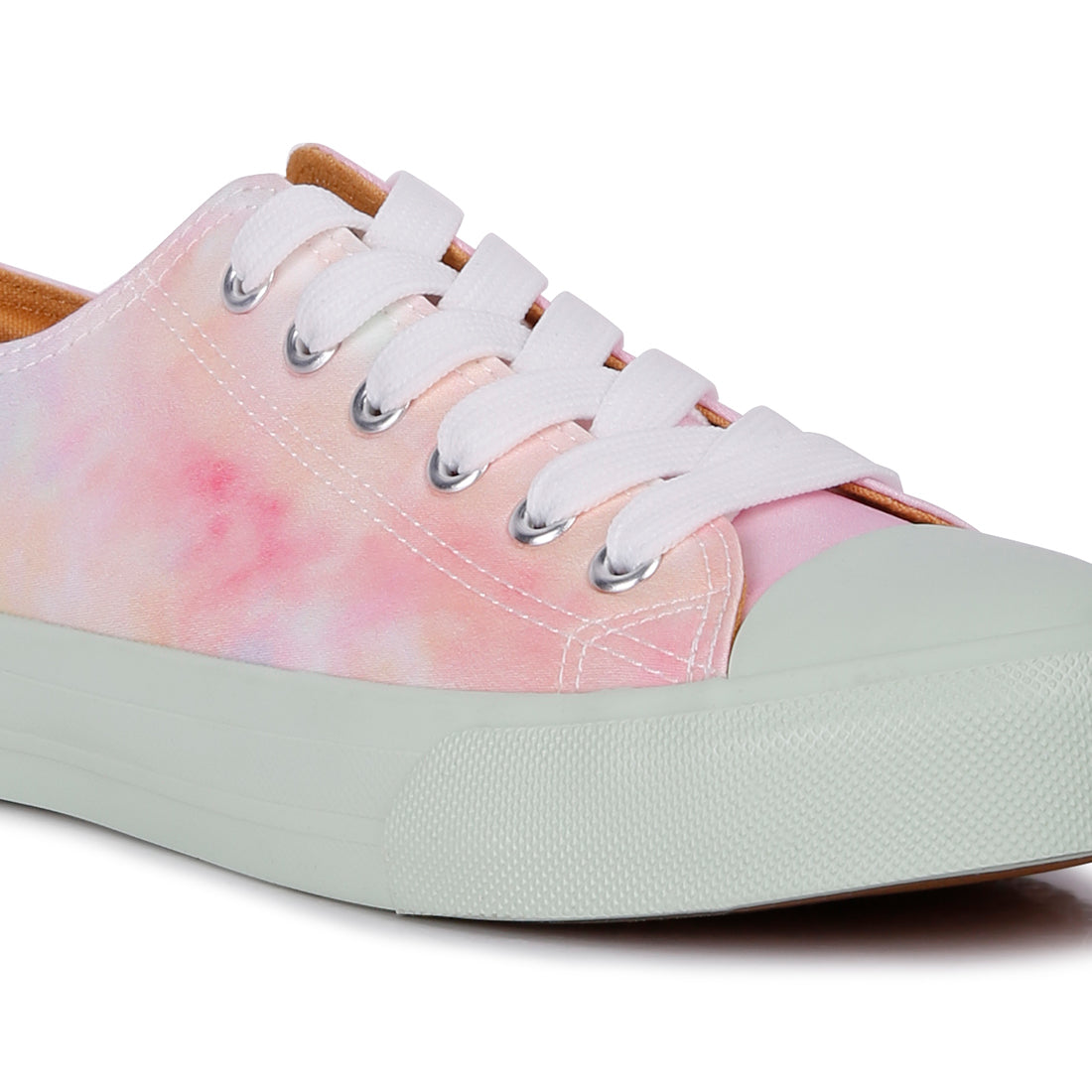 Multicolor Tie Dye Printed Canvas Sneakers