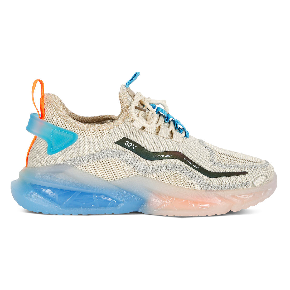 fly knit running sneakers#color_beige