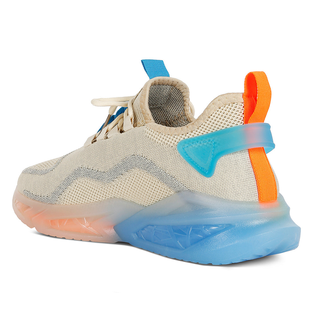 fly knit running sneakers#color_beige