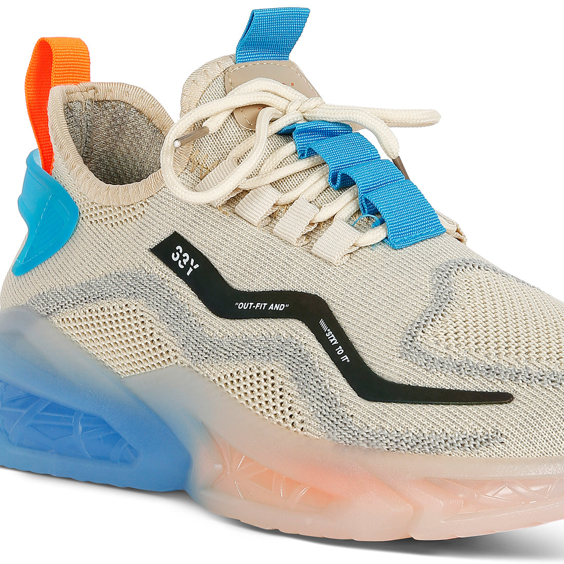 fly knit running sneakers#color_beige