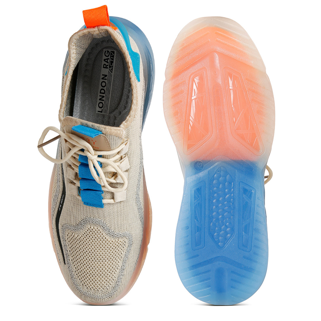 fly knit running sneakers#color_beige