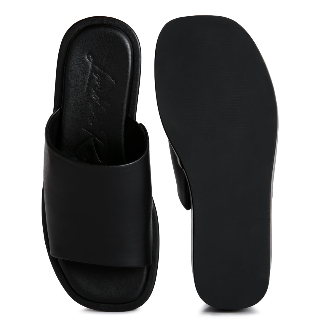 black platform sliders#color_black
