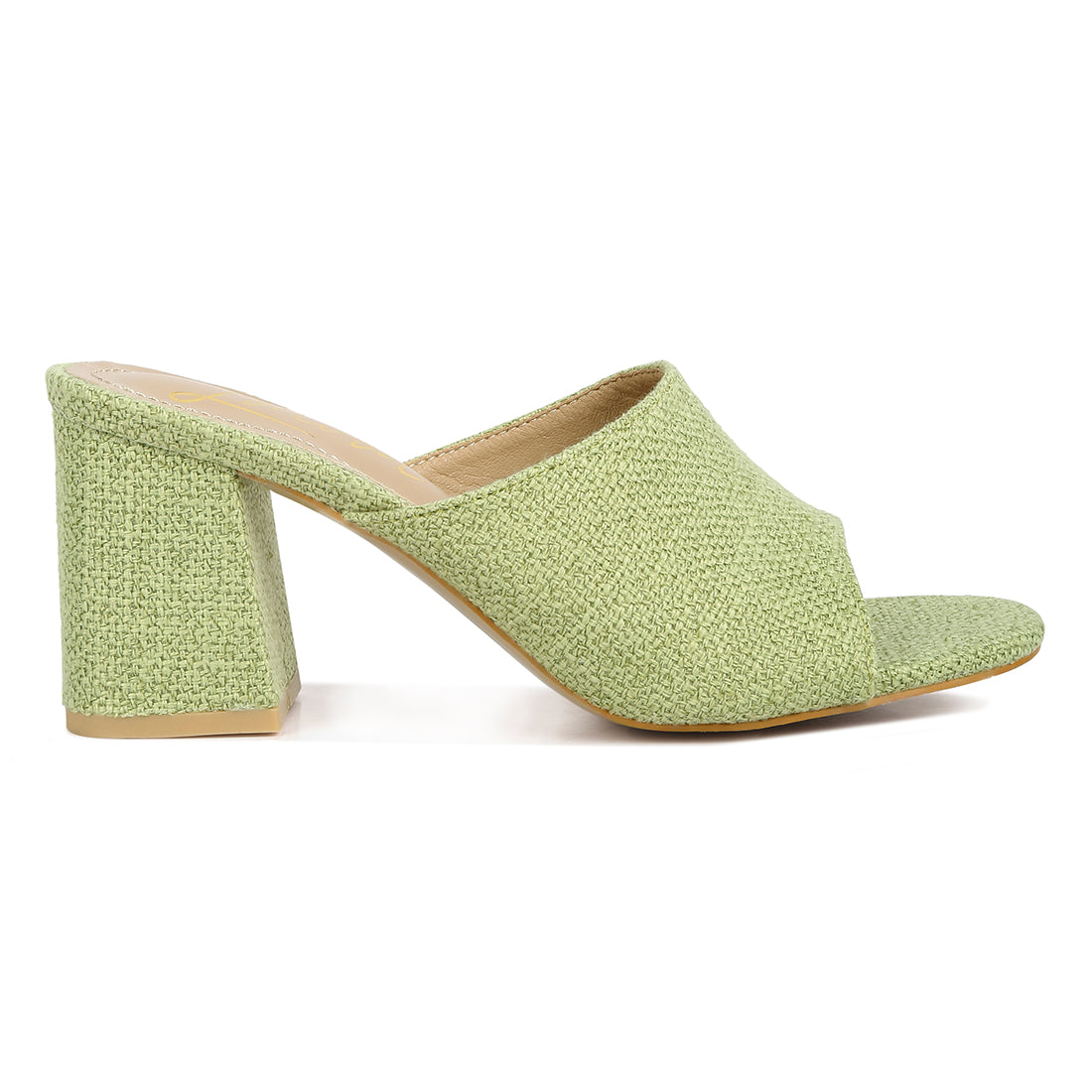 block heel slip on sandals#color_olive