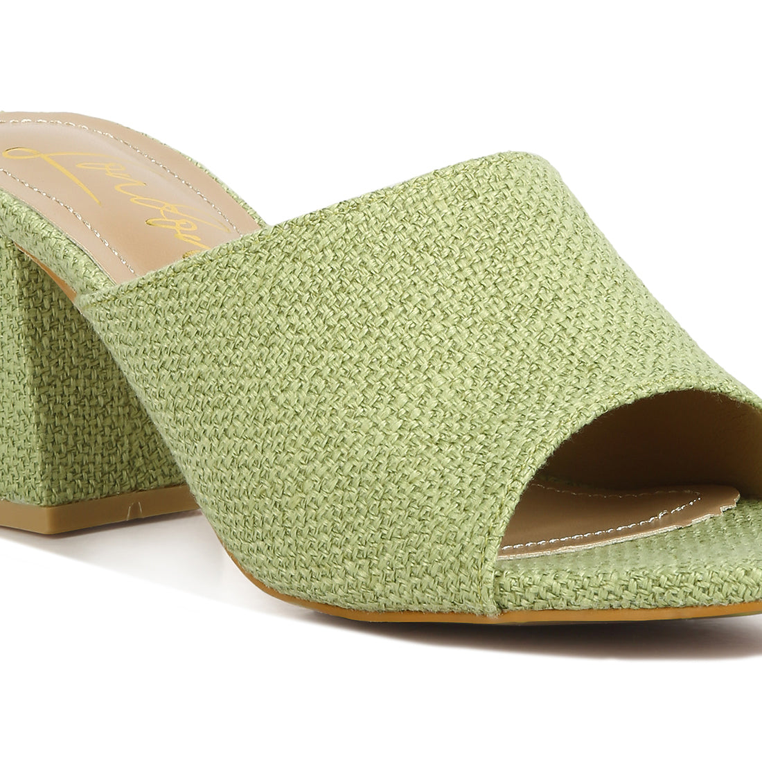 block heel slip on sandals#color_olive