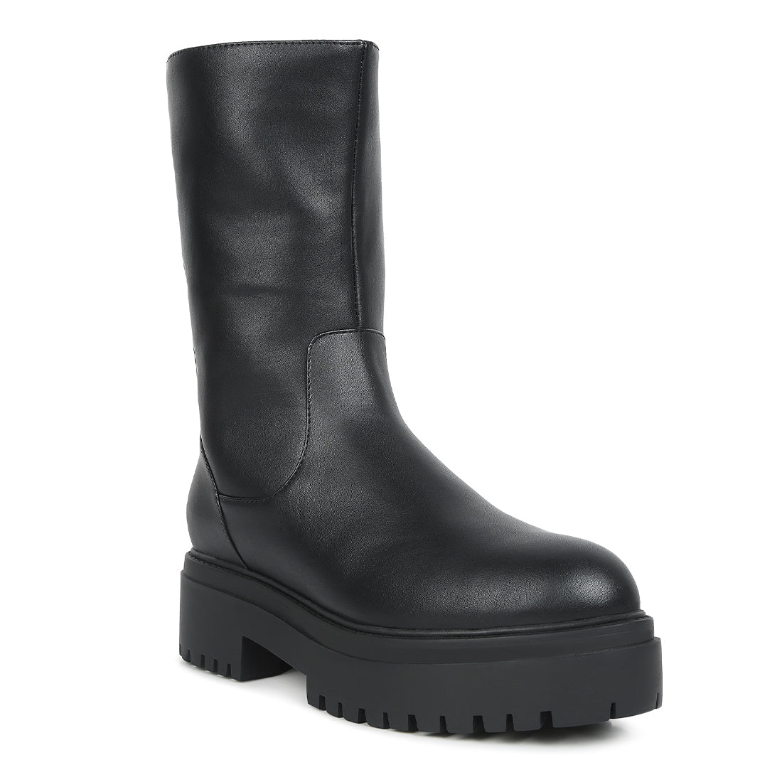 panelled lug sole boots#color_black