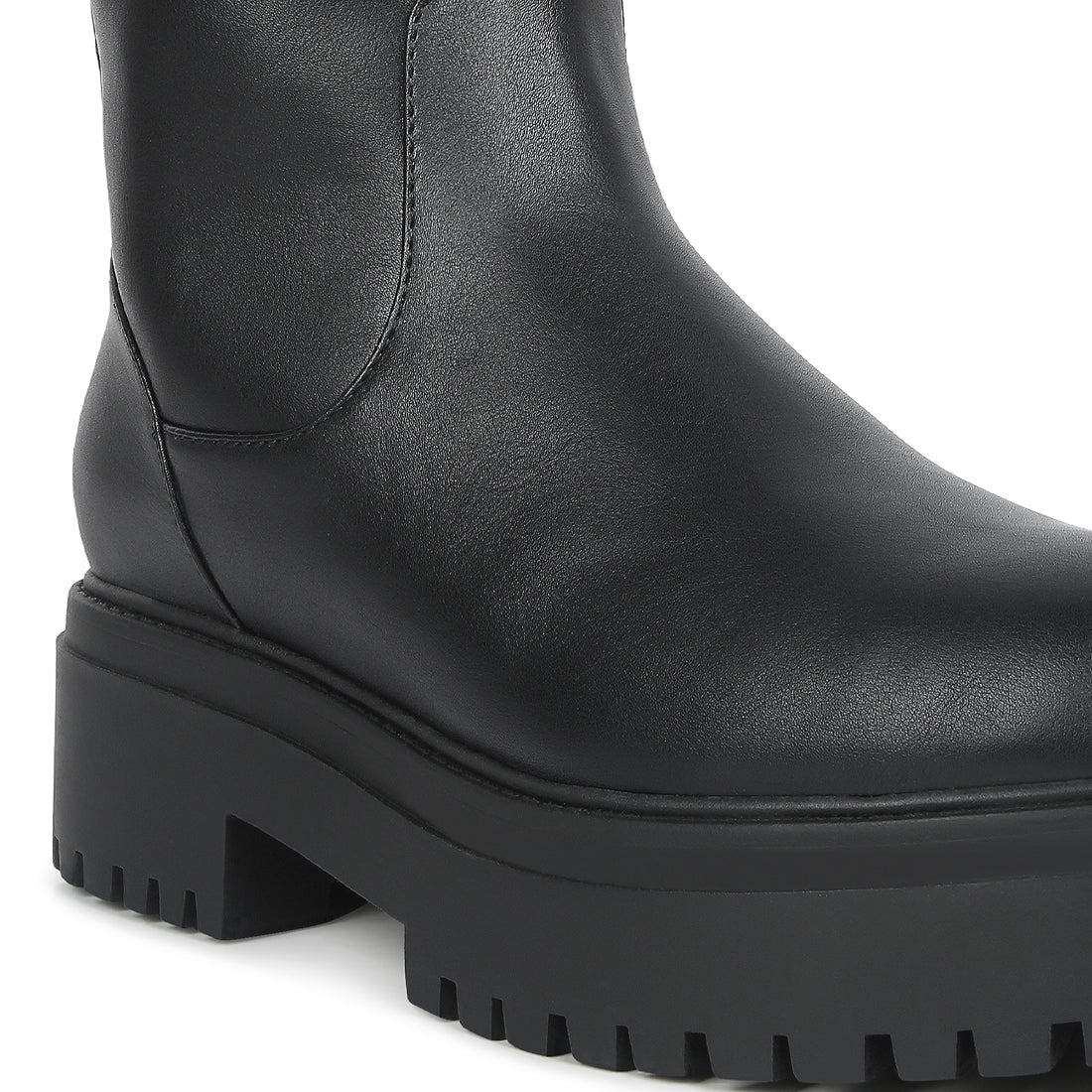 panelled lug sole boots#color_black