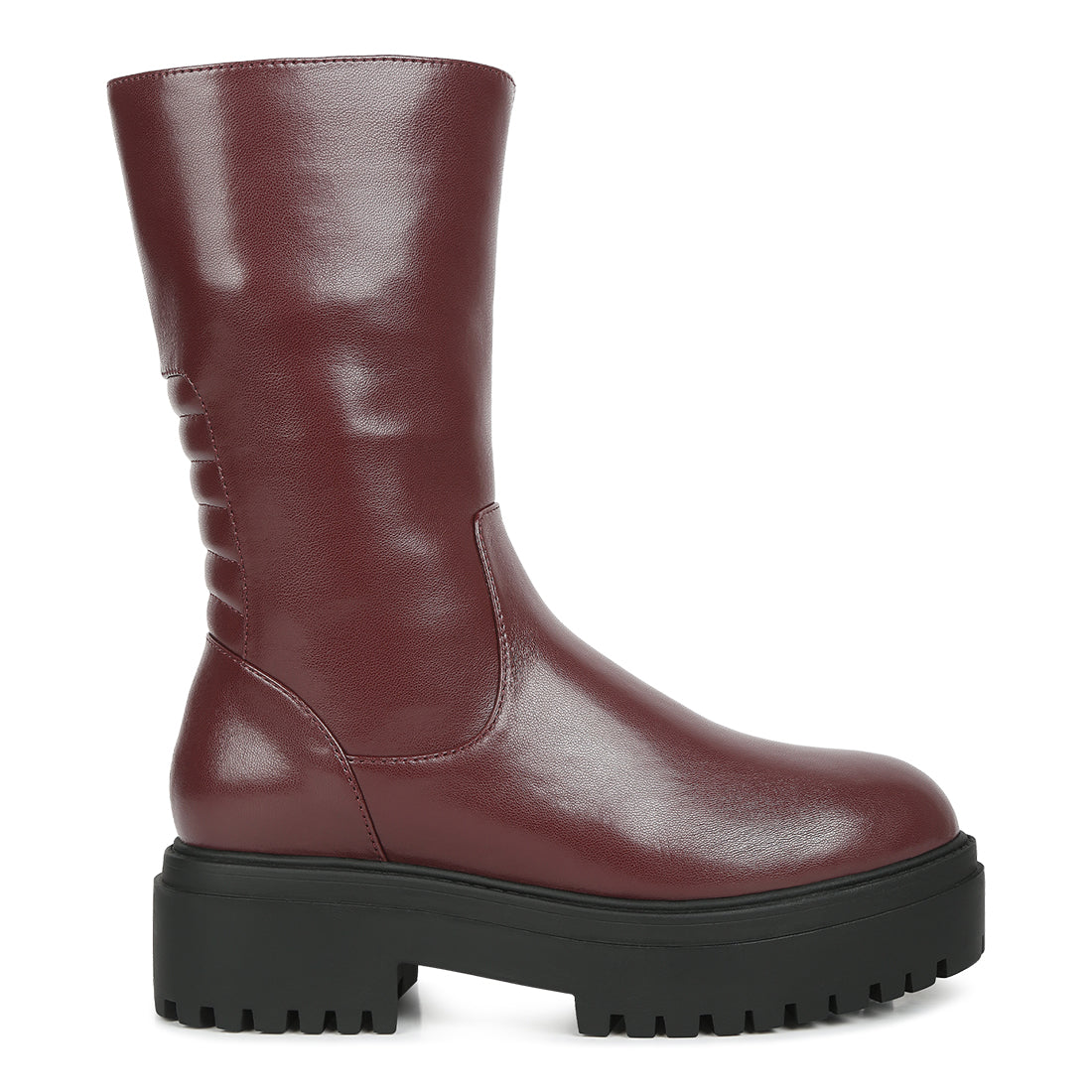 panelled lug sole boots#color_burgundy