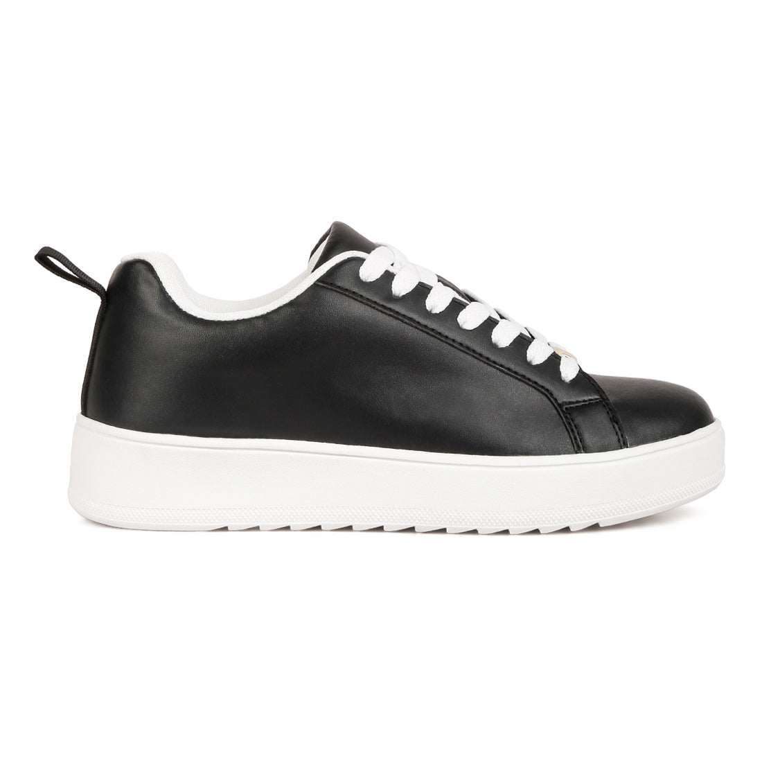 faux leather sneakers#color_black