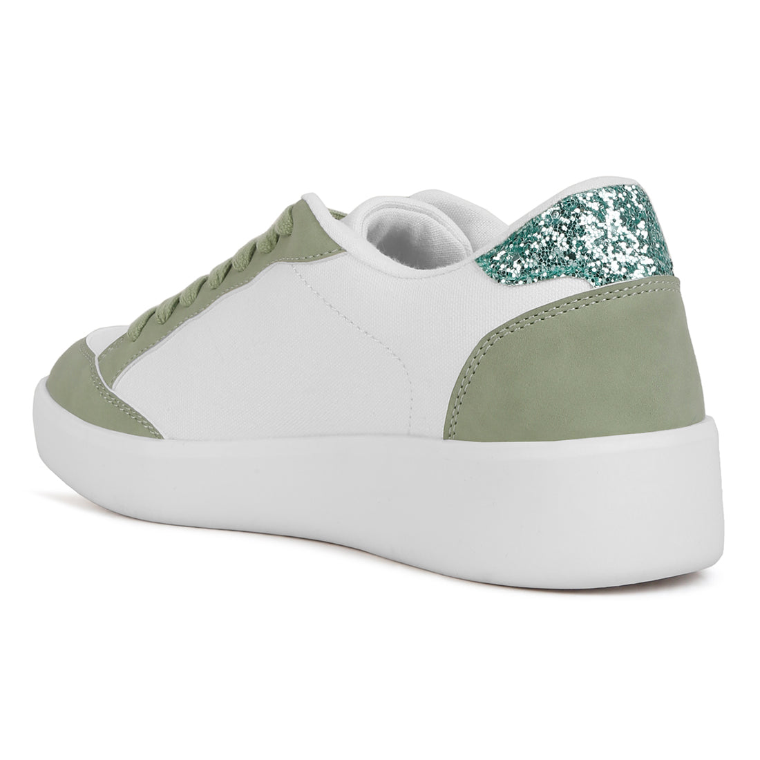 glitter detail star sneakers#color_green