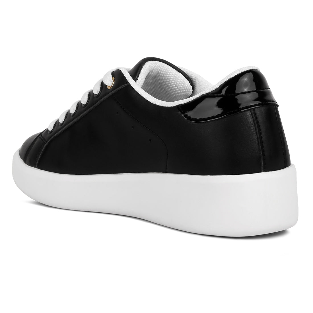 glitter star detail sneakers#color_black