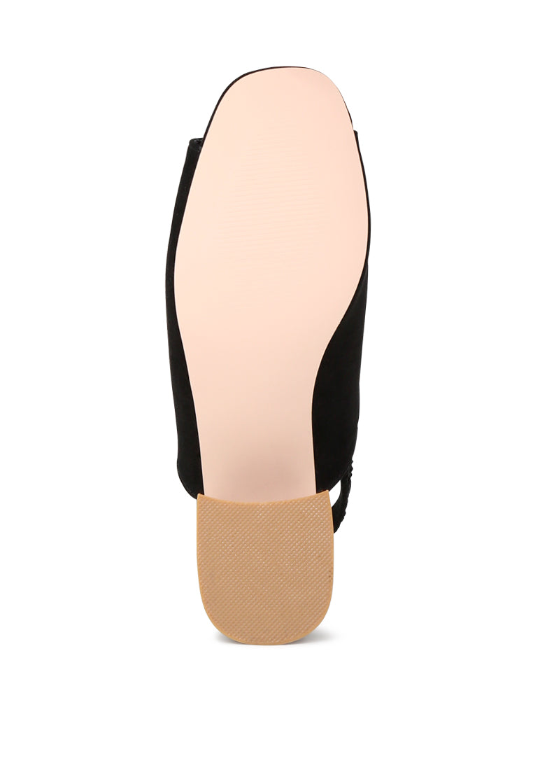 Black Sabella Slingback Slip-On Sandals - Black