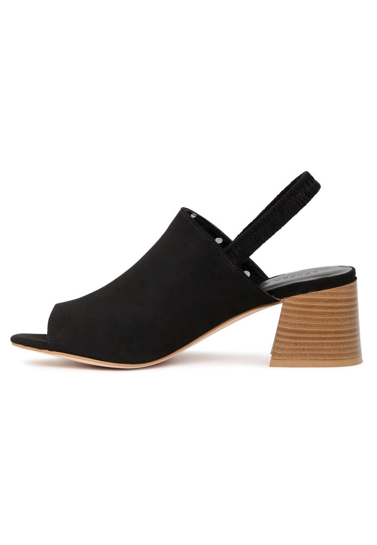 Black Sabella Slingback Slip-On Sandals - Black