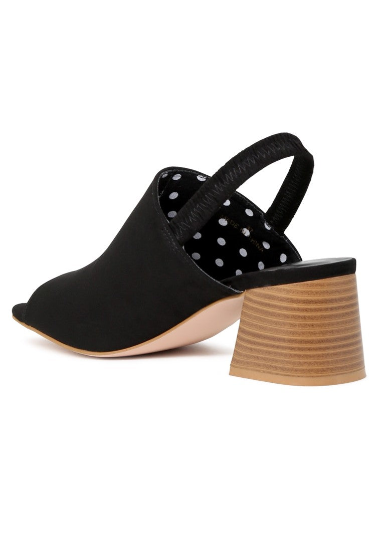 Black Sabella Slingback Slip-On Sandals - Black