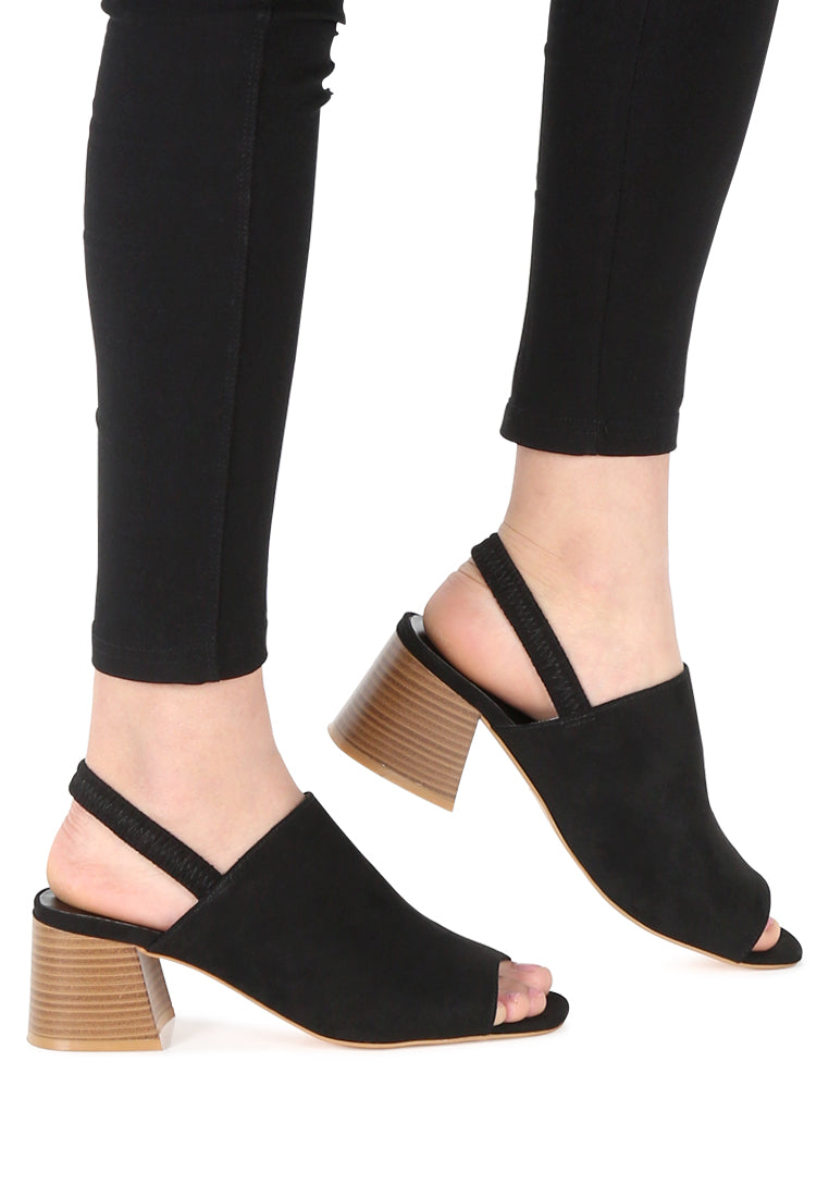 Black Sabella Slingback Slip-On Sandals - Black