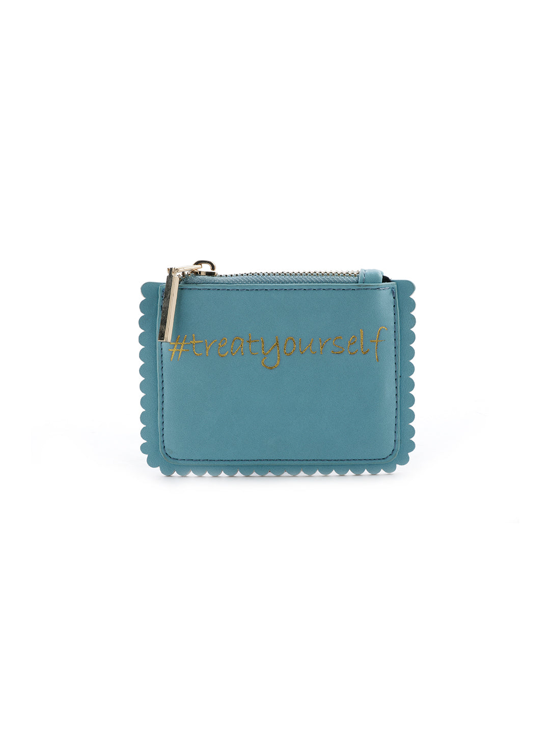 Printed Blue Coin Purse - Blue