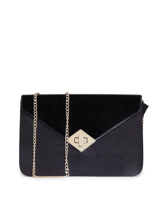 Interlocking Black Sling Bag - Black