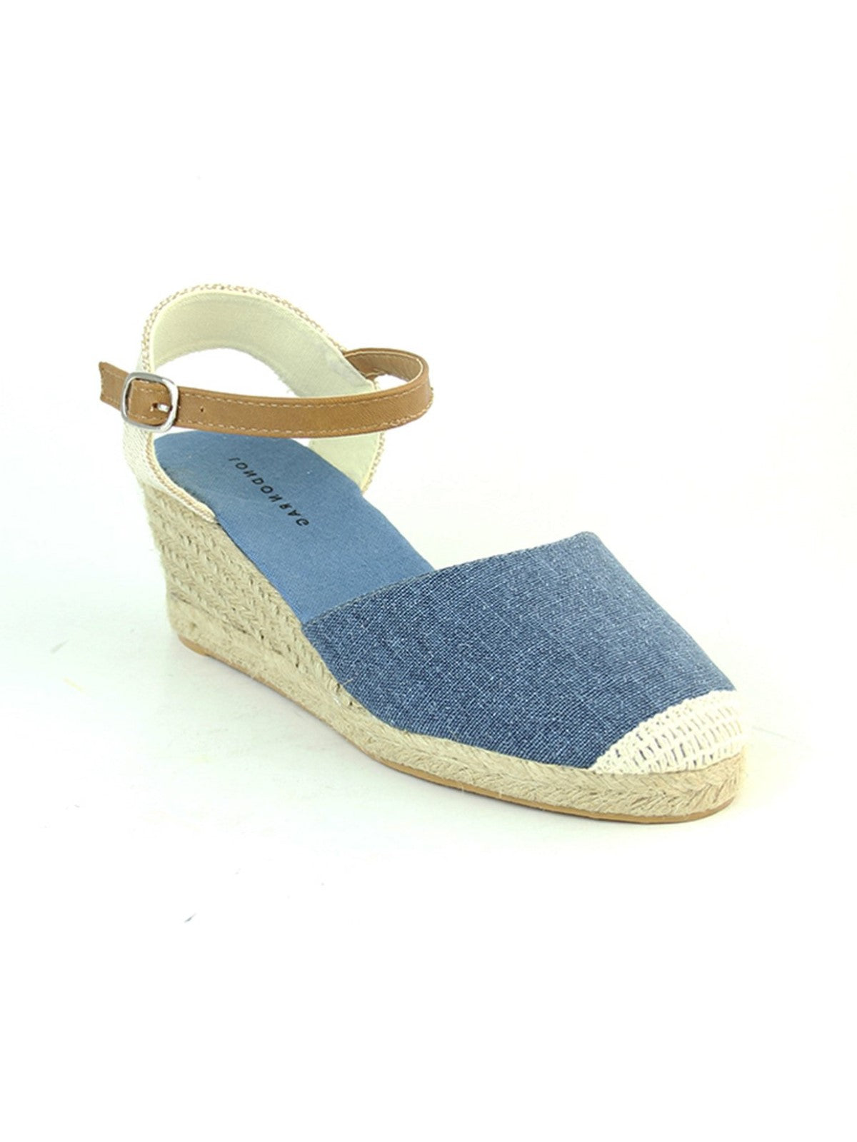 Blue Wedge Sandals