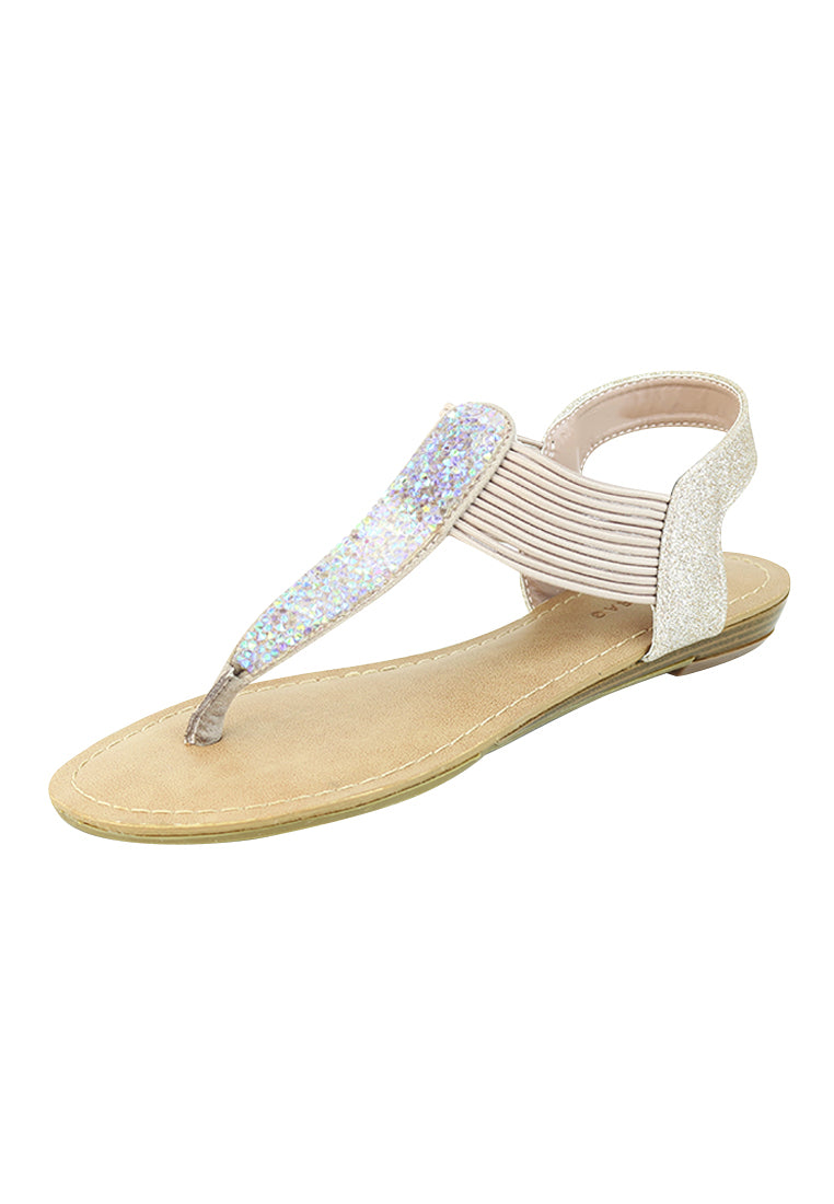 Nude Flat Sandals - Pink