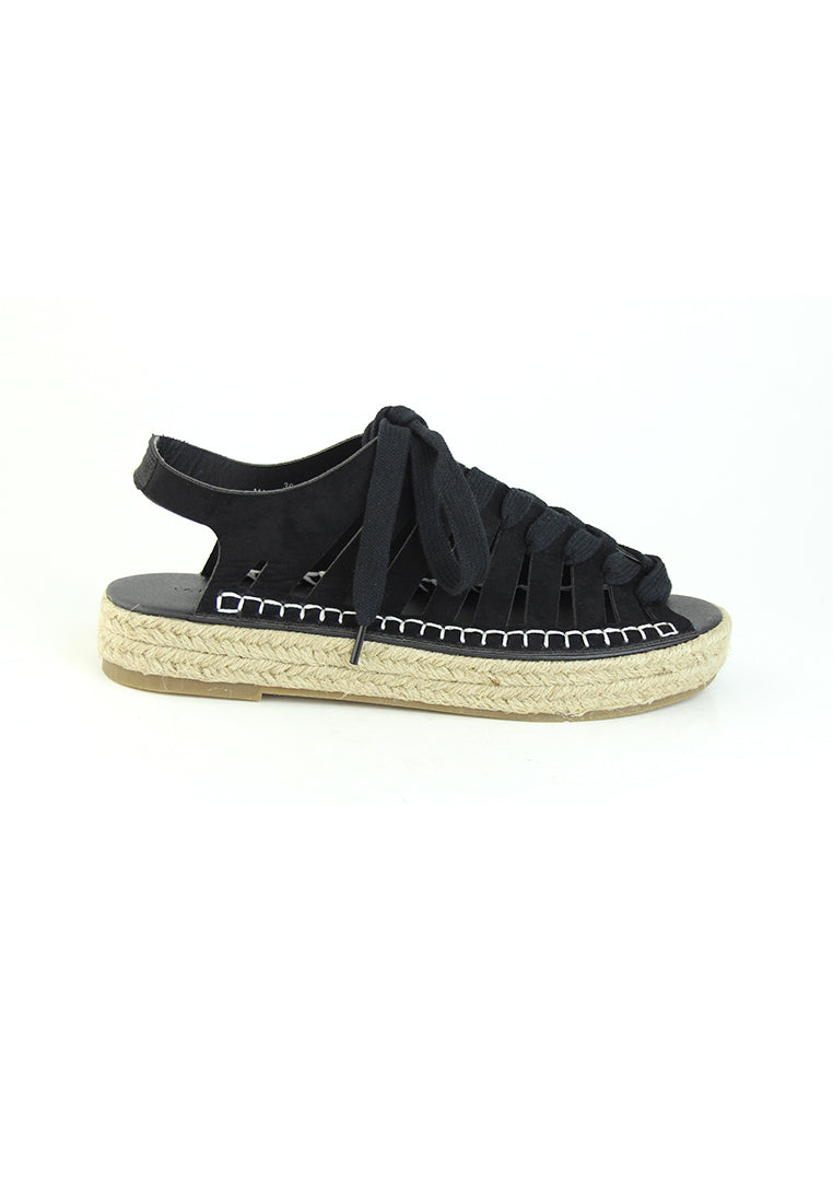 Black Peep Toes Sandals - Black