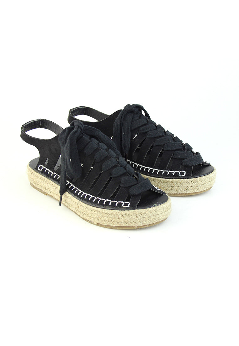 Black Peep Toes Sandals - Black