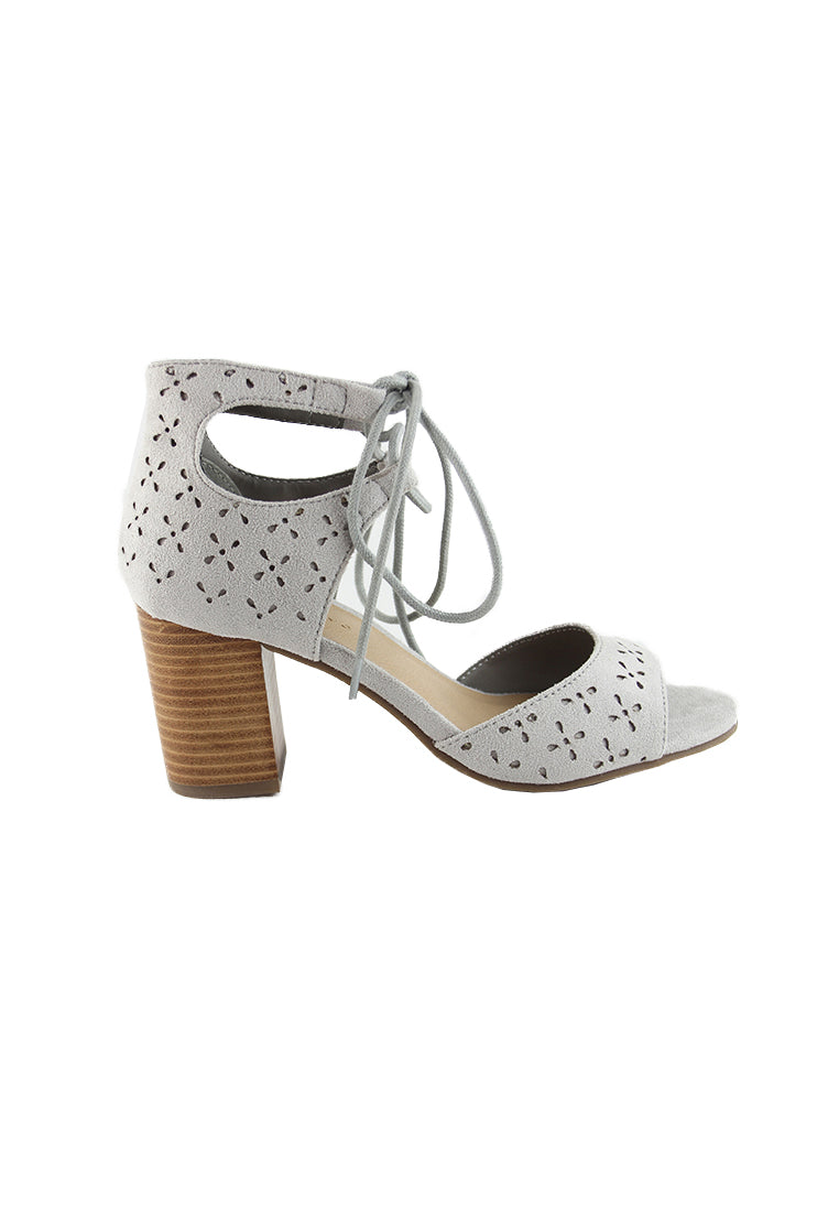 Lt.Grey Heels Sandals - Grey