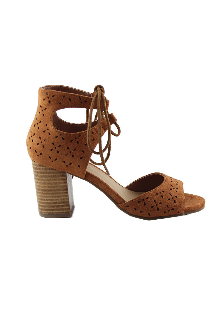 Tan Heels Sandals - Tan