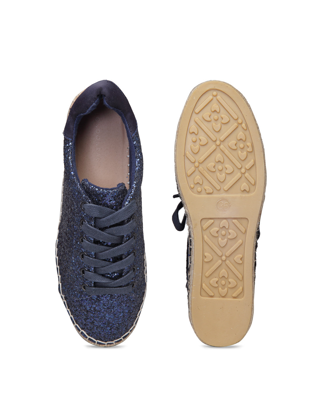 Navy Lace-Up Espadrille Sneaker - Blue