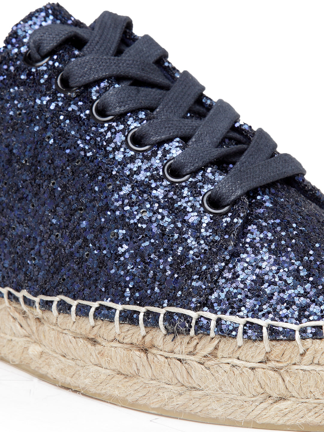 Navy Lace-Up Espadrille Sneaker - Blue