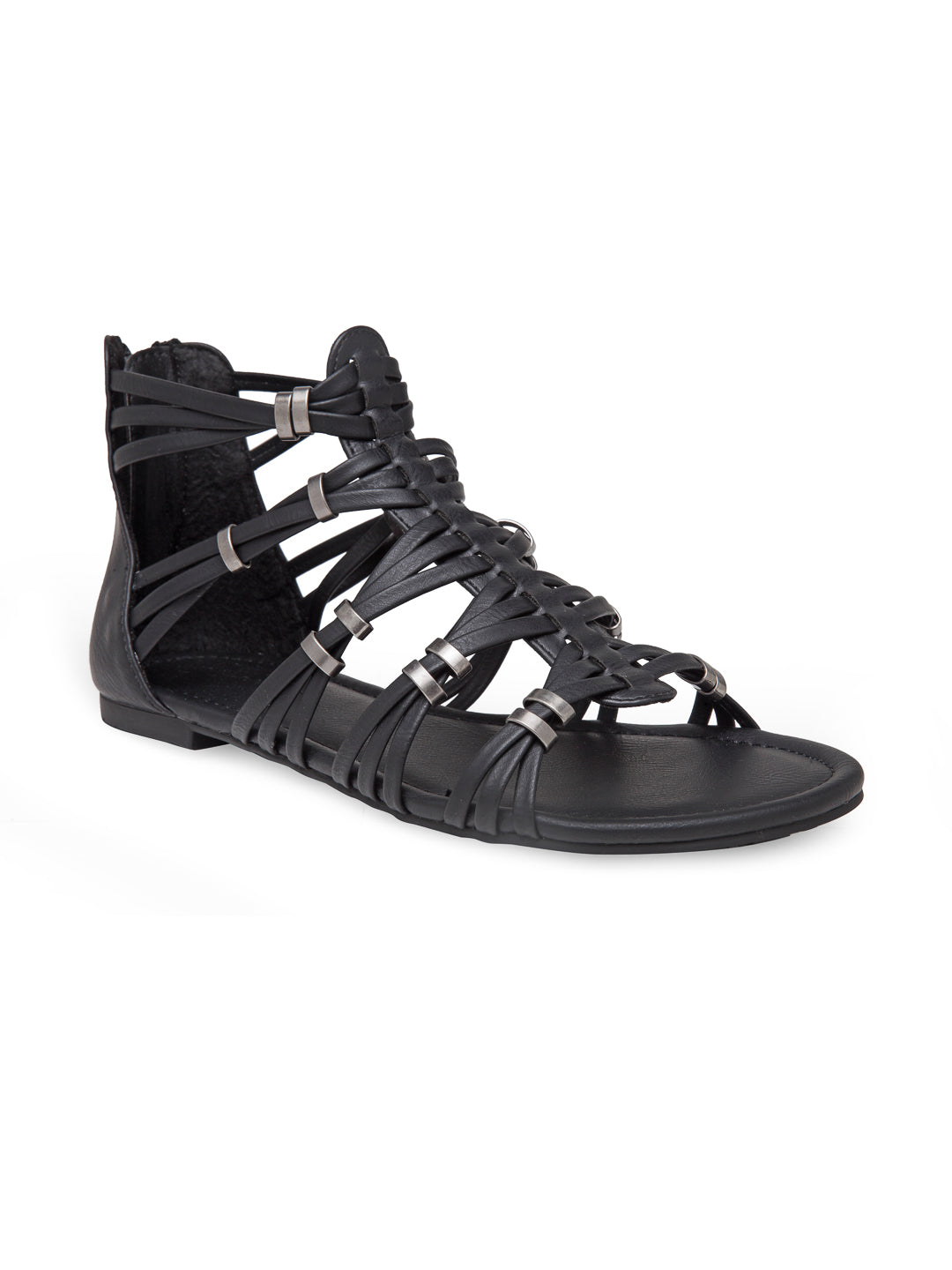 Black Flat Sandal - Black