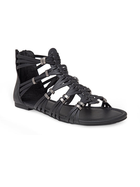 Black Flat Sandal - Black