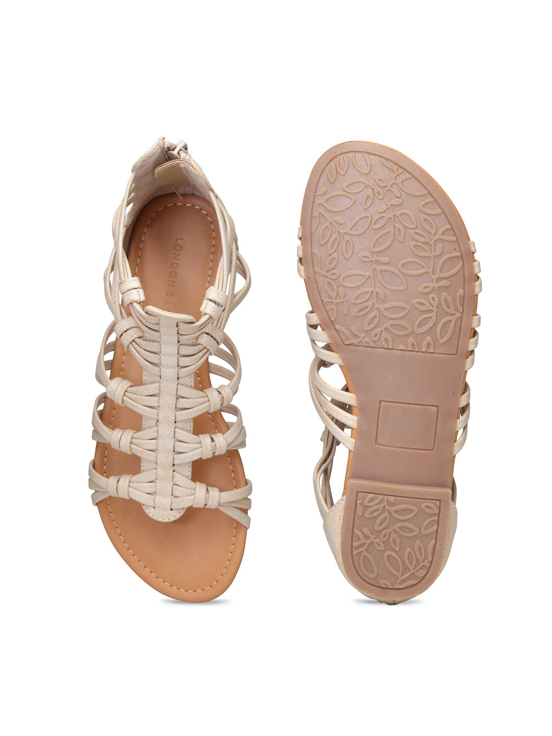 Natural Color Flat Sandal - Beige