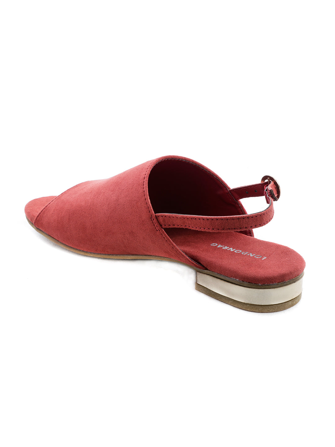 Rust Flat Sandals - Orange