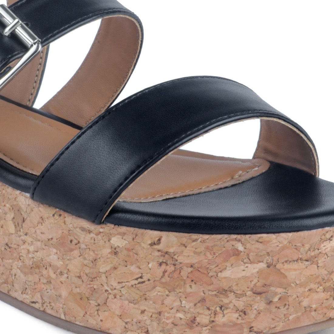 Black Platform Sandal - Black