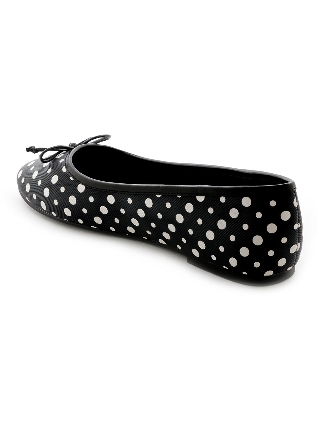 Polka Dot Black Ballerinas - Black