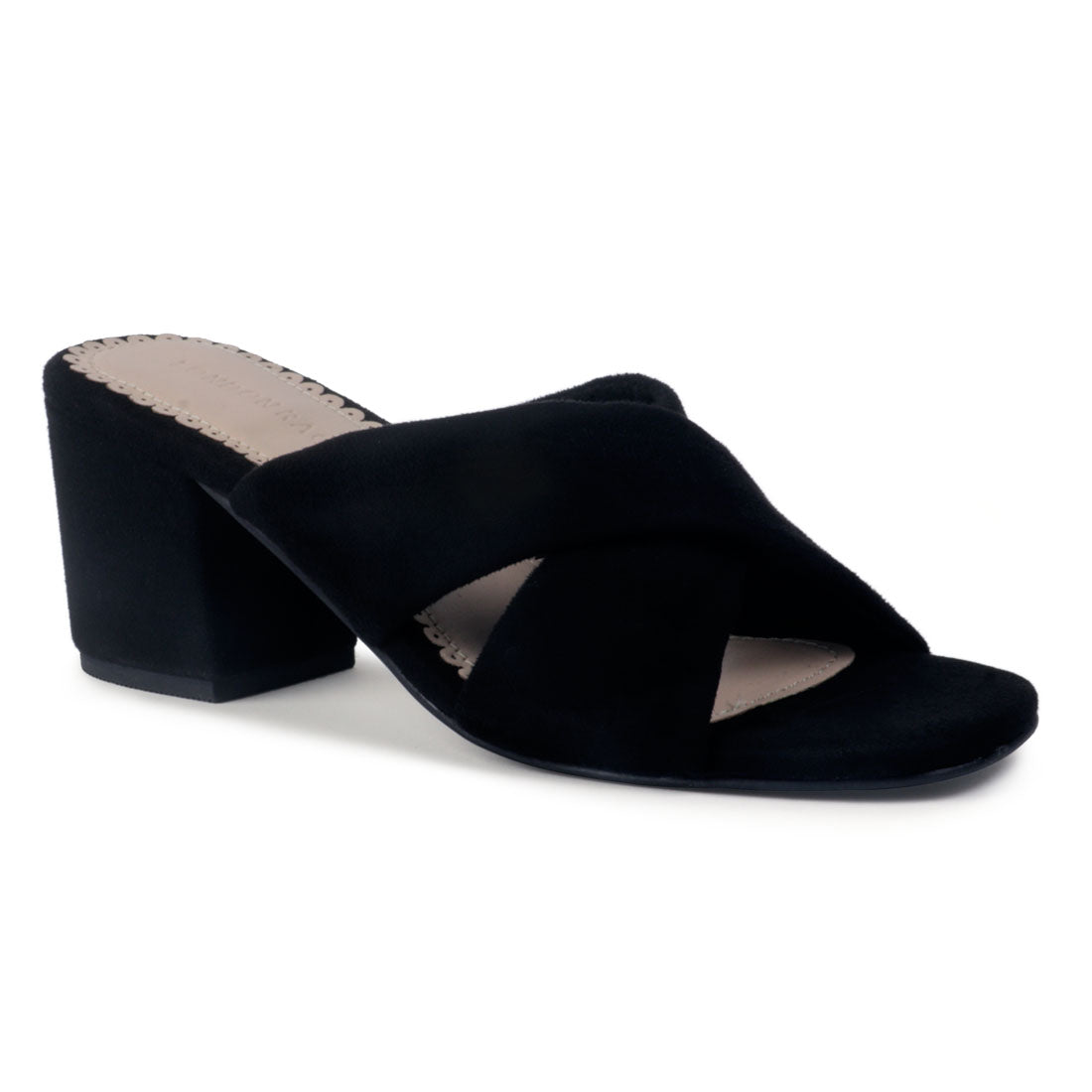 Black Block Heel Sandal - Black