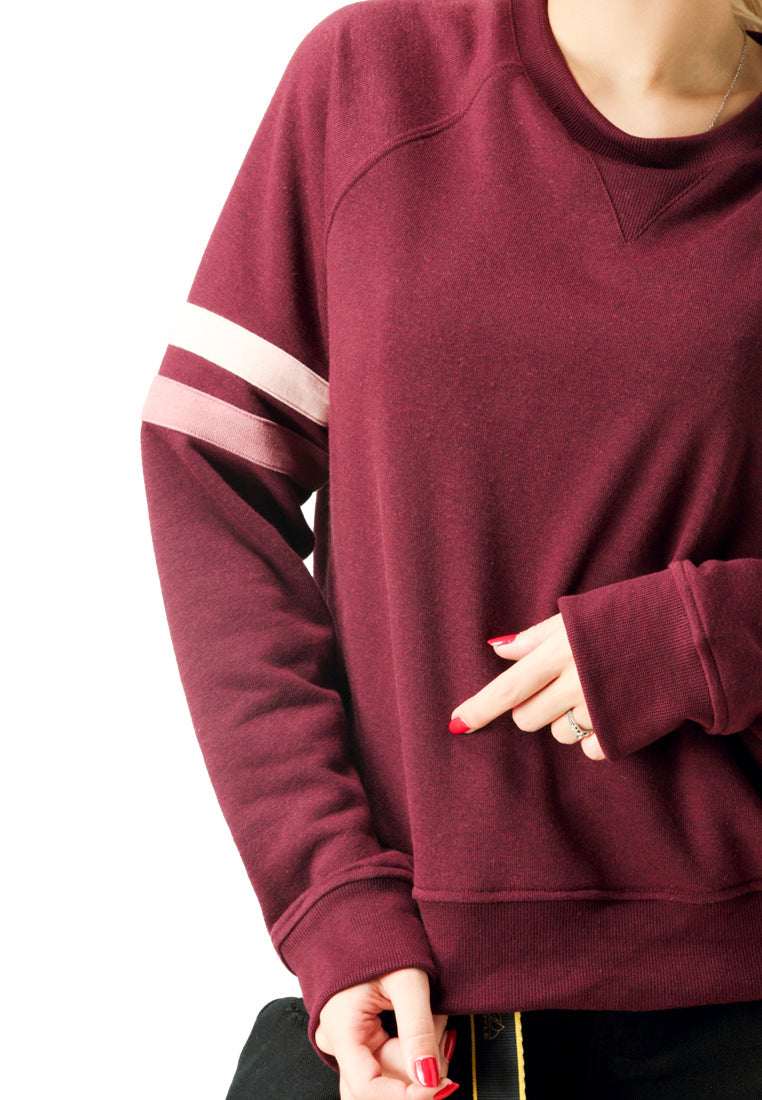 Wine Crew Neck Sweatshirt - Wine