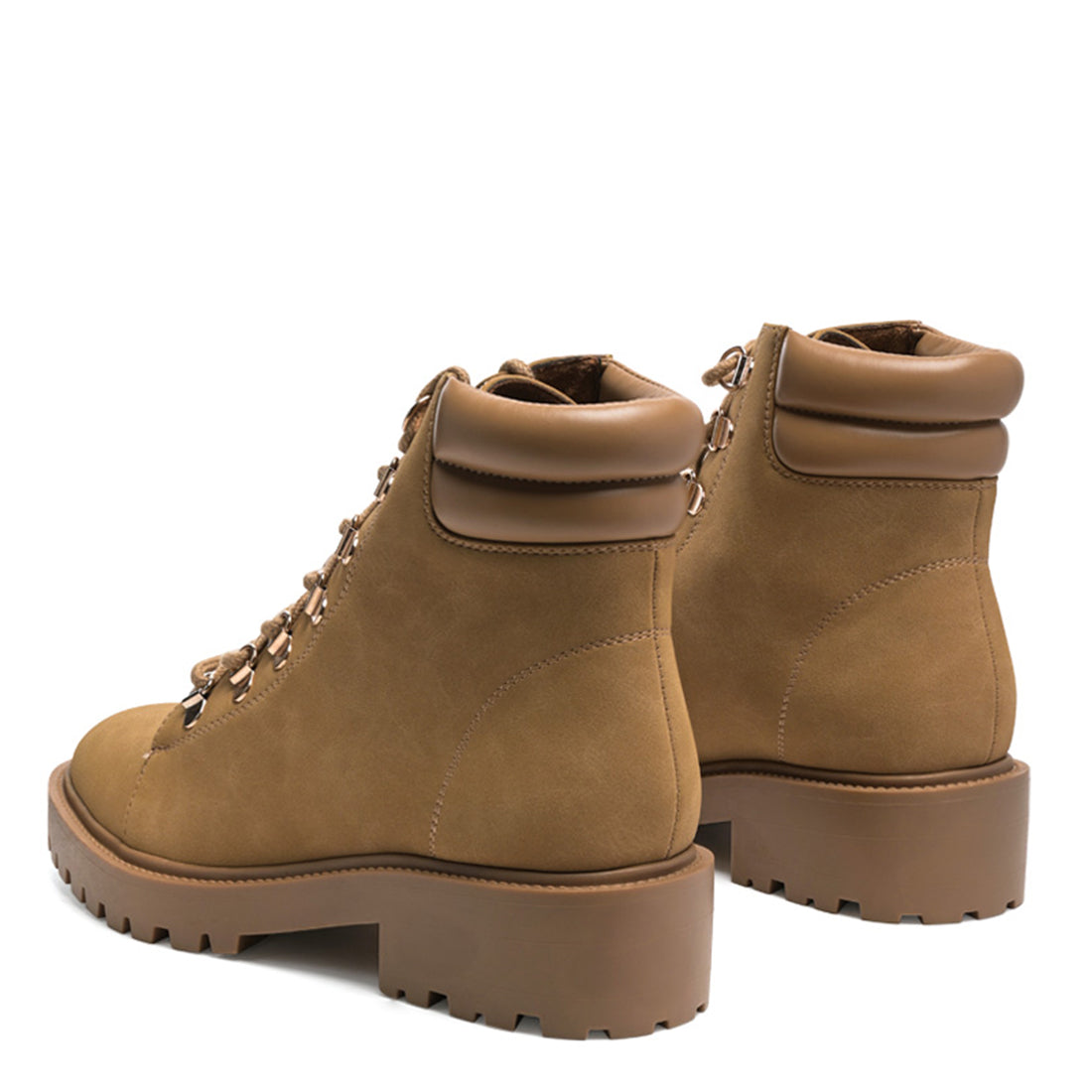 Taupe Smooth lace-Up Boot - UK4